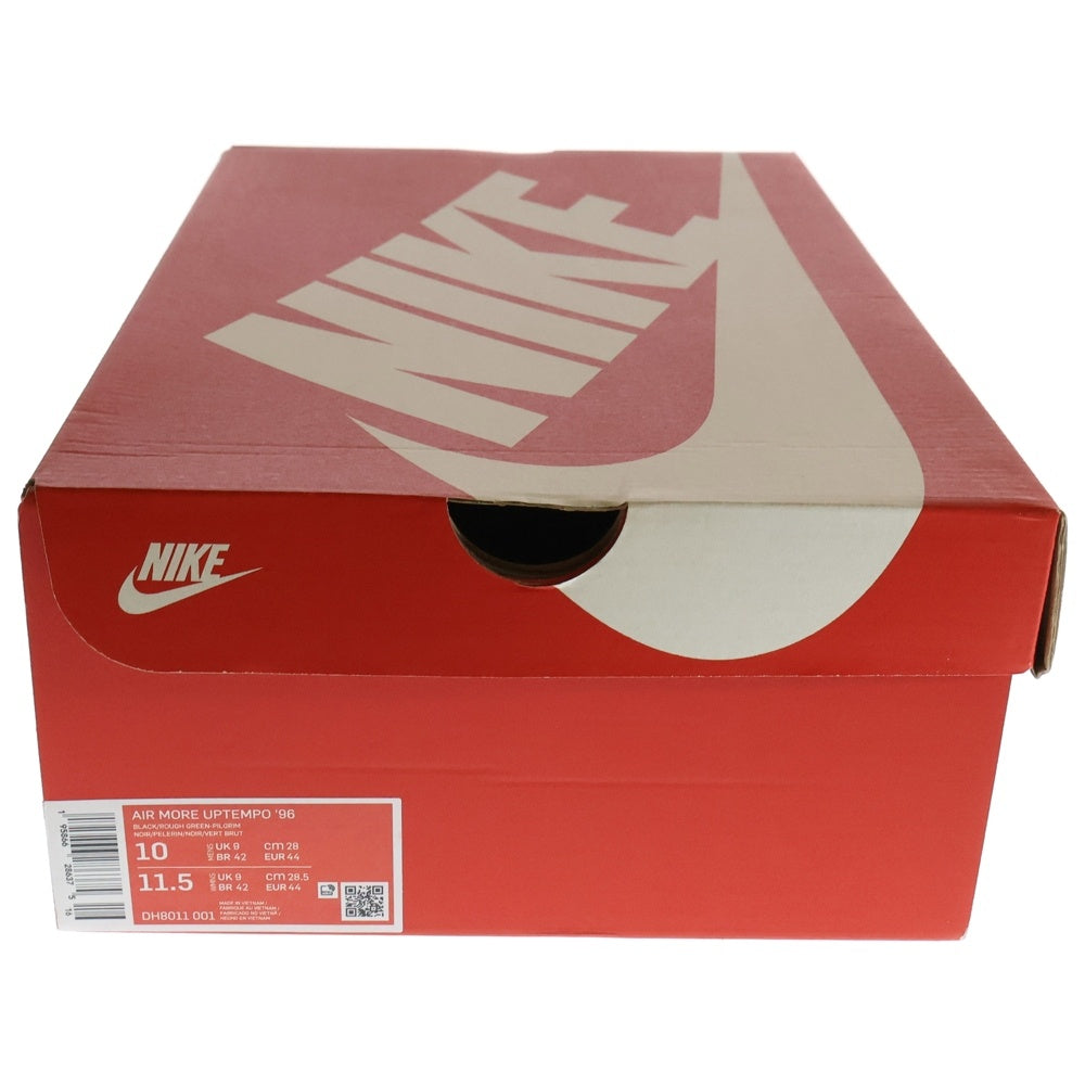 NIKE(ナイキ) AIR MORE UPTEMPO 96 Rough Green DH8011-001 エアモアアップテンポ ラフグリーン ハイカットスニーカー シューズ カーキ/ブラック US10/28cm