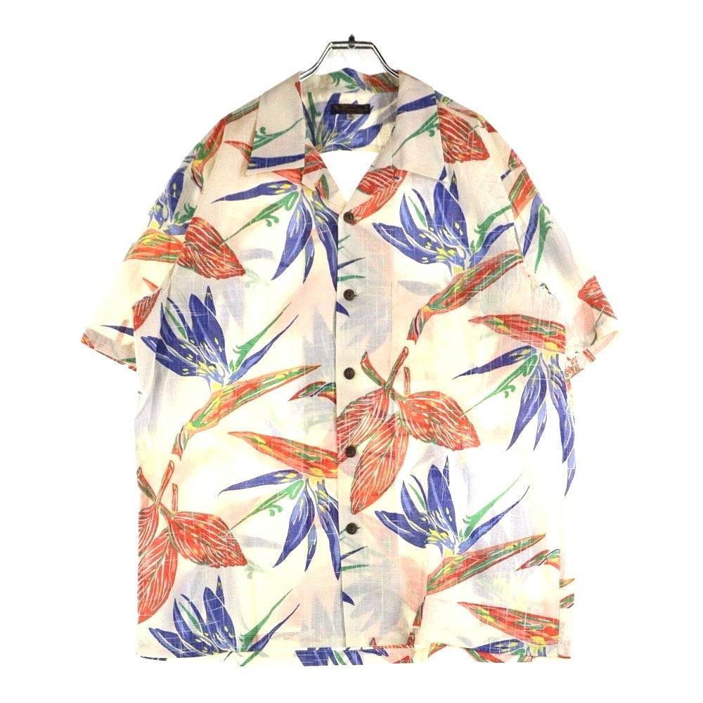 SUN SURF(サンサーフ) COTTON LINEN SLUBYARN OPEN SHIRTS BIRD OF PARADISE SS38687 コットンリネンスラブヤーン半袖オープンカラーシャツ マルチカラー