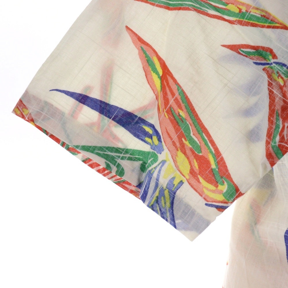 SUN SURF(サンサーフ) COTTON LINEN SLUBYARN OPEN SHIRTS BIRD OF PARADISE SS38687 コットンリネンスラブヤーン半袖オープンカラーシャツ マルチカラー