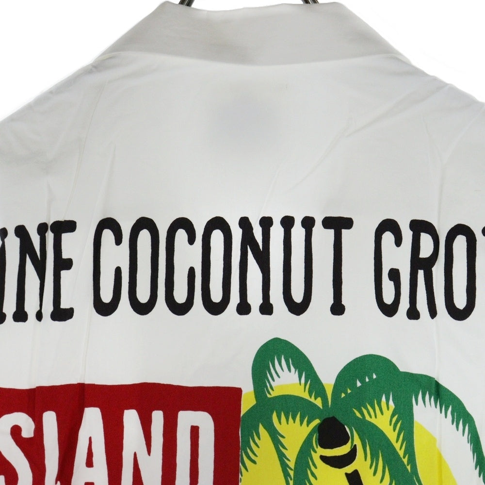 DUKE KAHANAMOKU( デュークカハナモク) ISLAND QUEEN DK38620 アイランドクイーン 半袖オープンカラーシャツ アロハシャツ ホワイト