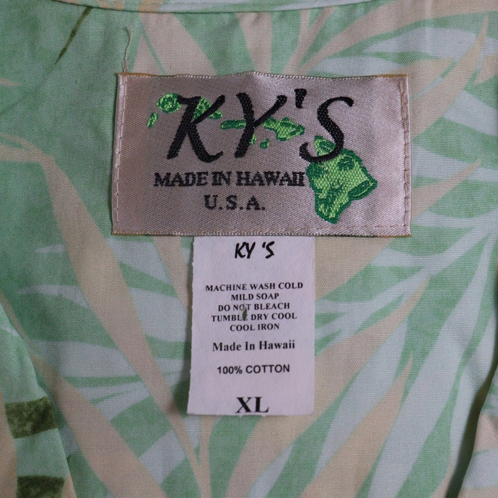 KY'S(ケー・ワイ・エス) ALOHA SHIRTS 総柄アロハシャツ グリーン