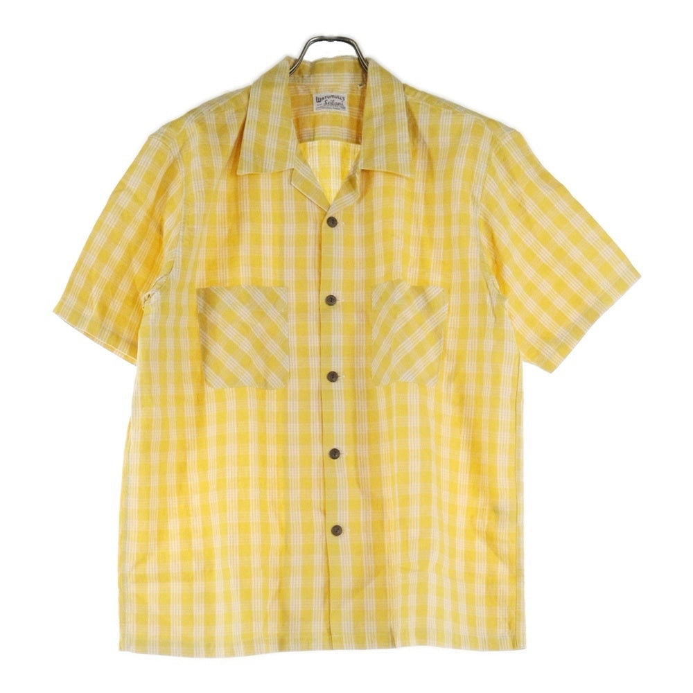 WATUMULL'S and Seilani(ワトゥムルズアンドセイラニ) PALAKA CHECK SHIRTS SS37588 パラカ半袖チェックシャツ イエロー