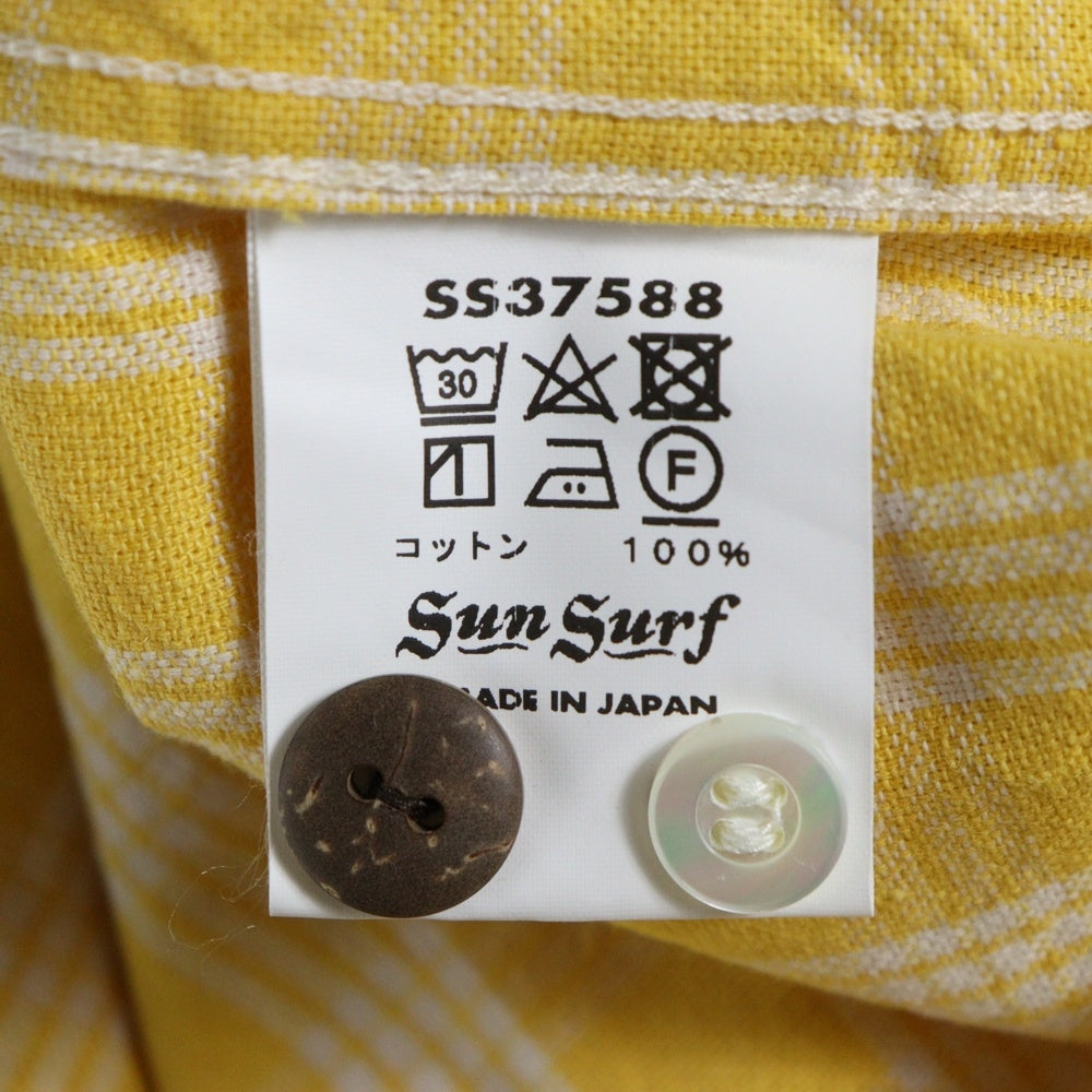 WATUMULL'S and Seilani(ワトゥムルズアンドセイラニ) PALAKA CHECK SHIRTS SS37588 パラカ半袖チェックシャツ イエロー