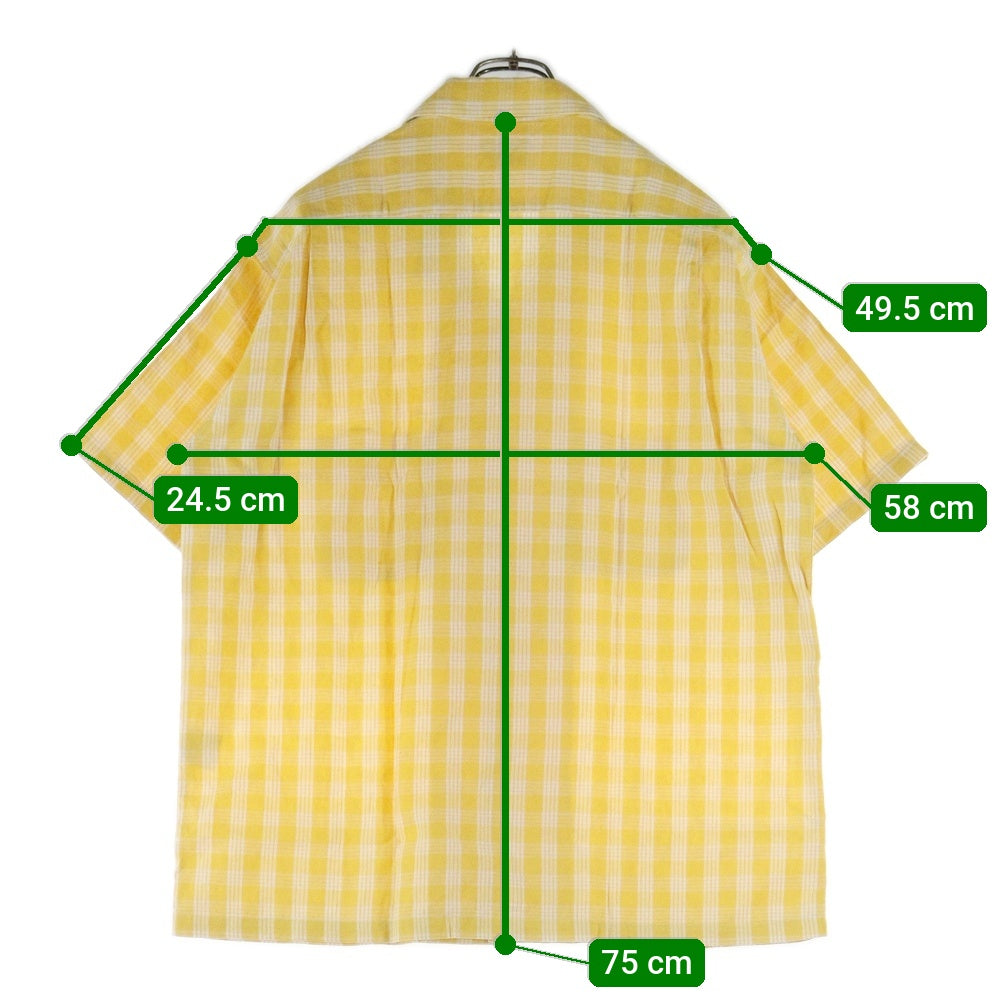 WATUMULL'S and Seilani(ワトゥムルズアンドセイラニ) PALAKA CHECK SHIRTS SS37588 パラカ半袖チェックシャツ イエロー