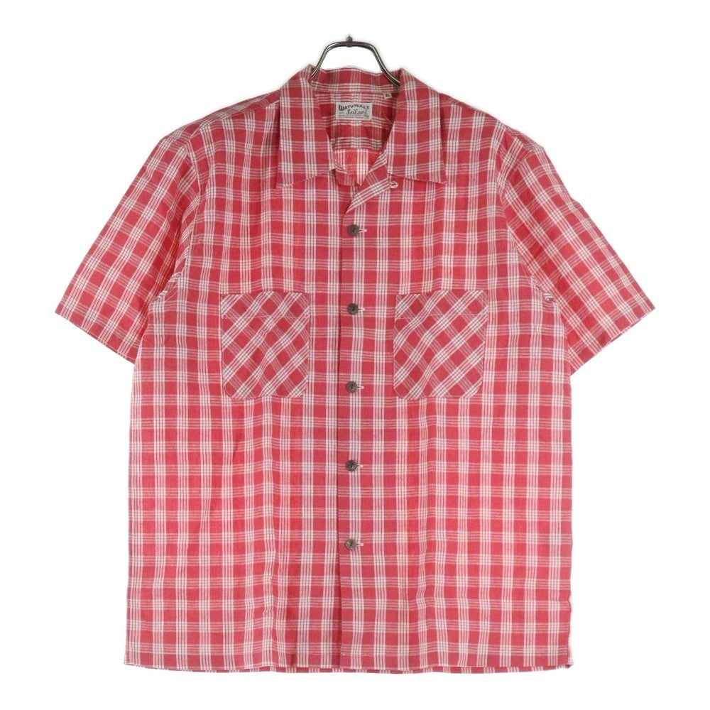 WATUMULL'S and Seilani(ワトゥムルズアンドセイラニ) PALAKA CHECK SHIRTS SS37588 パラカ半袖チェックシャツ レッド