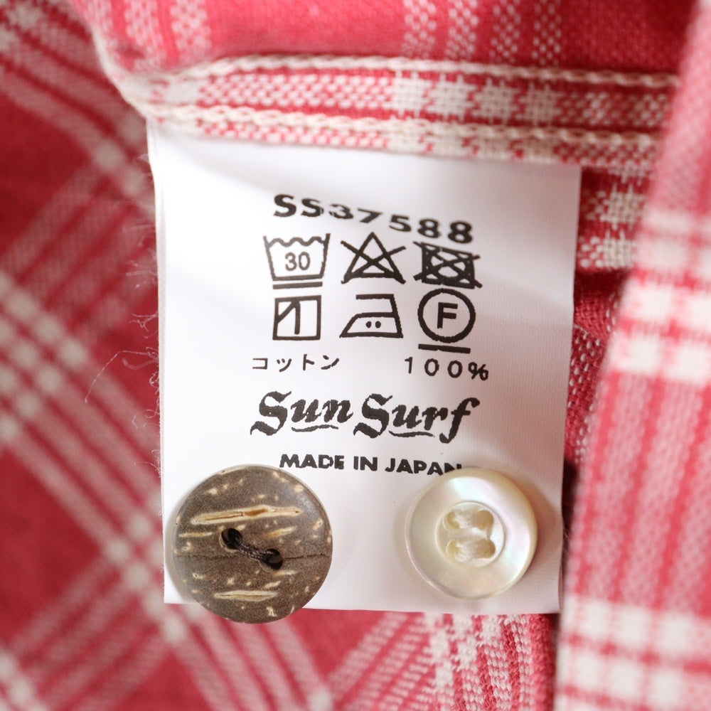 WATUMULL'S and Seilani(ワトゥムルズアンドセイラニ) PALAKA CHECK SHIRTS SS37588 パラカ半袖チェックシャツ レッド
