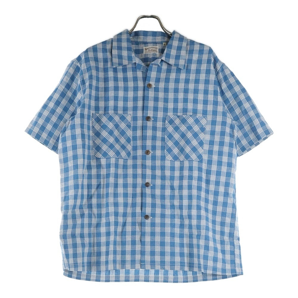 WATUMULL'S and Seilani(ワトゥムルズアンドセイラニ) PALAKA CHECK SHIRTS SS37588 パラカ半袖チェックシャツ ブルー