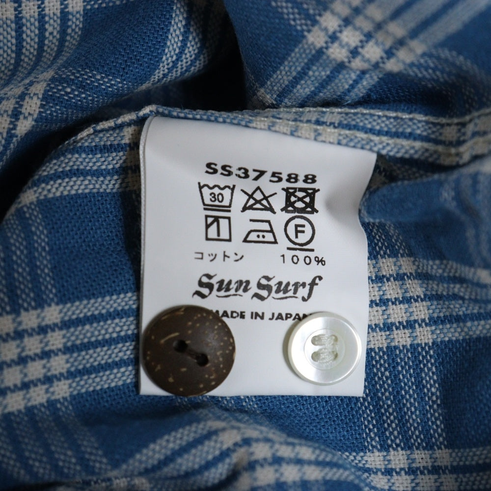 WATUMULL'S and Seilani(ワトゥムルズアンドセイラニ) PALAKA CHECK SHIRTS SS37588 パラカ半袖チェックシャツ ブルー