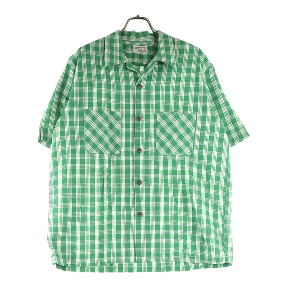 WATUMULL'S and Seilani(ワトゥムルズアンドセイラニ) PALAKA CHECK SHIRTS SS37588 パラカ半袖チェックシャツ グリーン