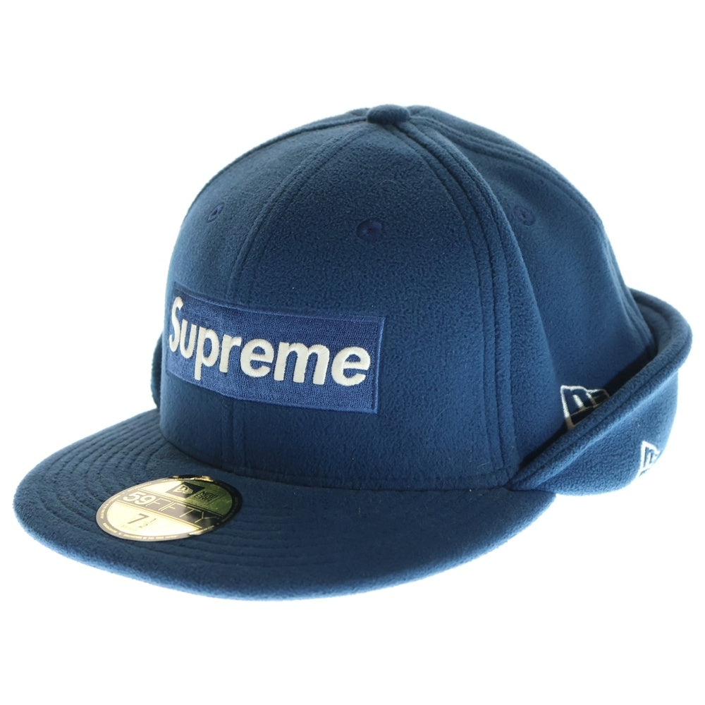 NIKE(ナイキ) 17AW ×NEW ERA Ear Flap Polartec イヤーフラップ ボックスロゴ ニューエラキャップ ポーラテック 帽子 ブルー