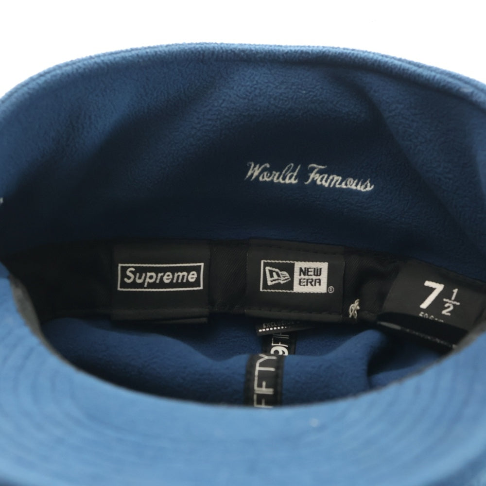 NIKE(ナイキ) 17AW ×NEW ERA Ear Flap Polartec イヤーフラップ ボックスロゴ ニューエラキャップ ポーラテック 帽子 ブルー