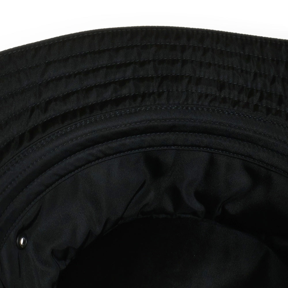 BURBERRY(バーバリー) NYLON PADDED BUCKET 8044081 ナイロン ロゴ バケットハット 帽子 ブラック