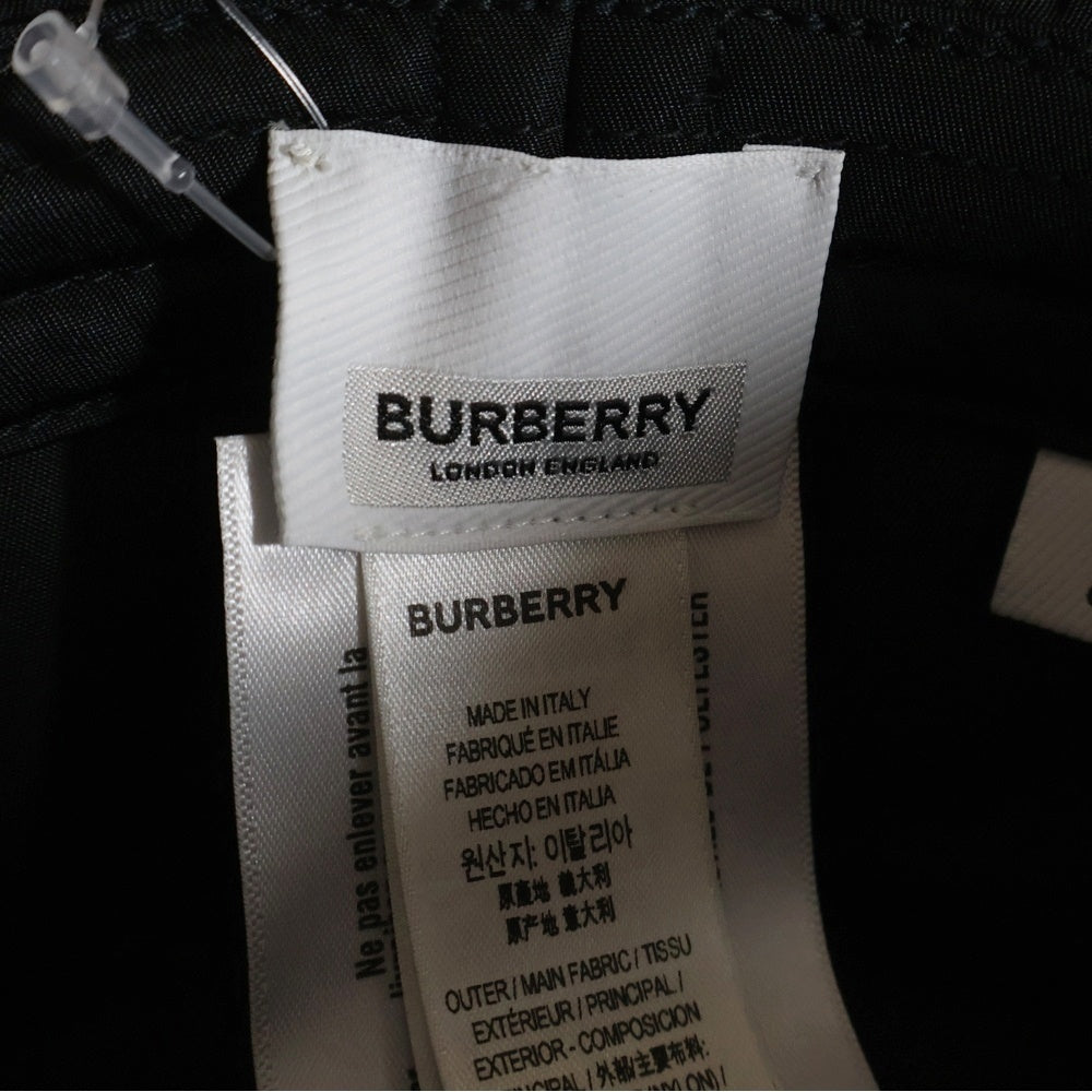 BURBERRY(バーバリー) NYLON PADDED BUCKET 8044081 ナイロン ロゴ バケットハット 帽子 ブラック