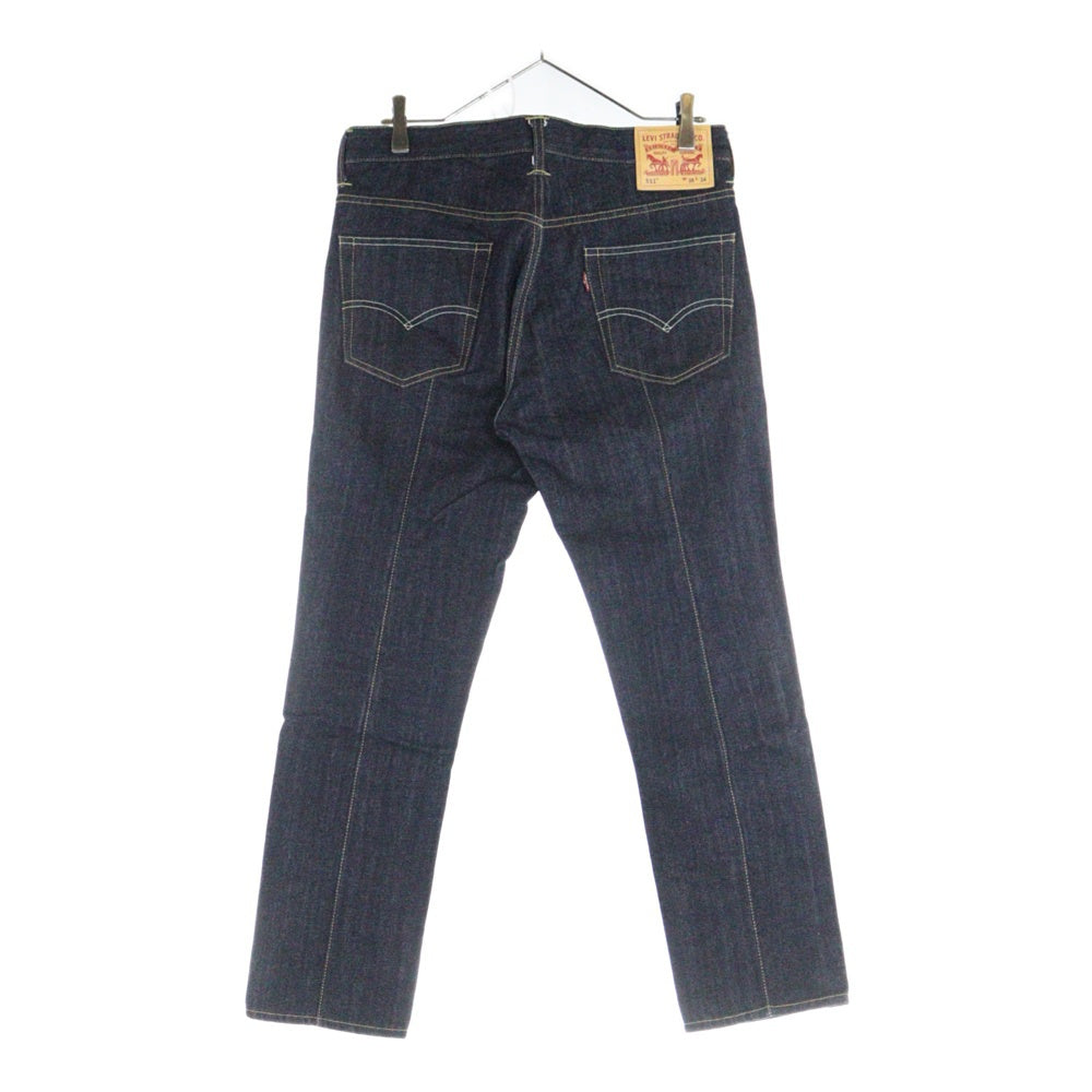 JUNYA WATANABE COMME des GARCONS(ジュンヤワタナベ コムデギャルソン) ×14AW LEVI'S リーバイス 再構築 ジッパーフライ ストレートデニムパンツ ジーンズ インディゴ WN-P202