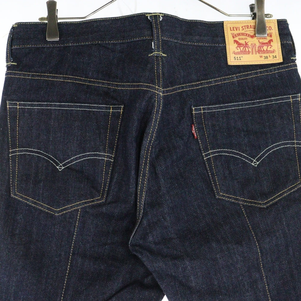 JUNYA WATANABE COMME des GARCONS(ジュンヤワタナベ コムデギャルソン) ×14AW LEVI'S リーバイス 再構築 ジッパーフライ ストレートデニムパンツ ジーンズ インディゴ WN-P202