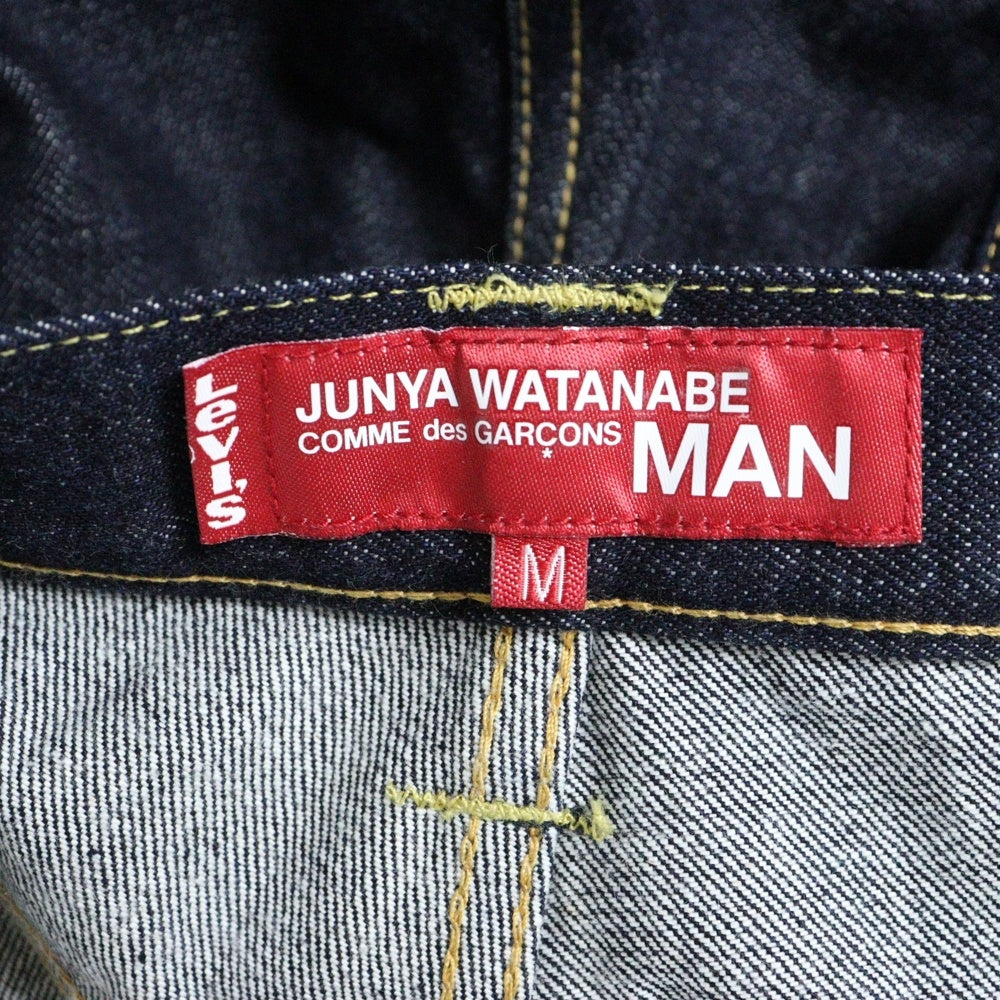 JUNYA WATANABE COMME des GARCONS(ジュンヤワタナベ コムデギャルソン) ×14AW LEVI'S リーバイス 再構築 ジッパーフライ ストレートデニムパンツ ジーンズ インディゴ WN-P202
