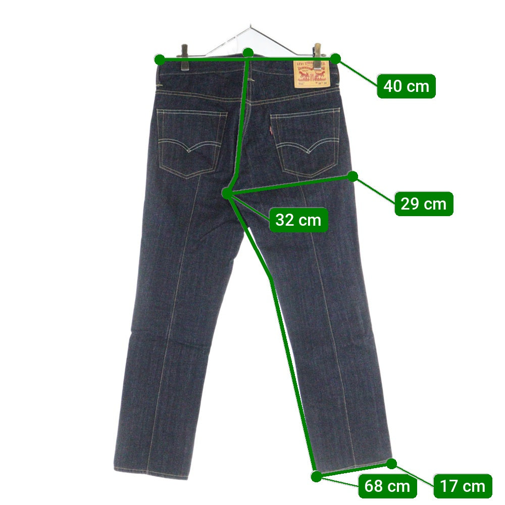 JUNYA WATANABE COMME des GARCONS(ジュンヤワタナベ コムデギャルソン) ×14AW LEVI'S リーバイス 再構築 ジッパーフライ ストレートデニムパンツ ジーンズ インディゴ WN-P202