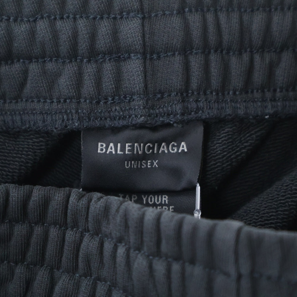 BALENCIAGA(バレンシアガ) ebayロゴ刺繍ワイドスウェットロングパンツ ブラック 803266 TRVD2