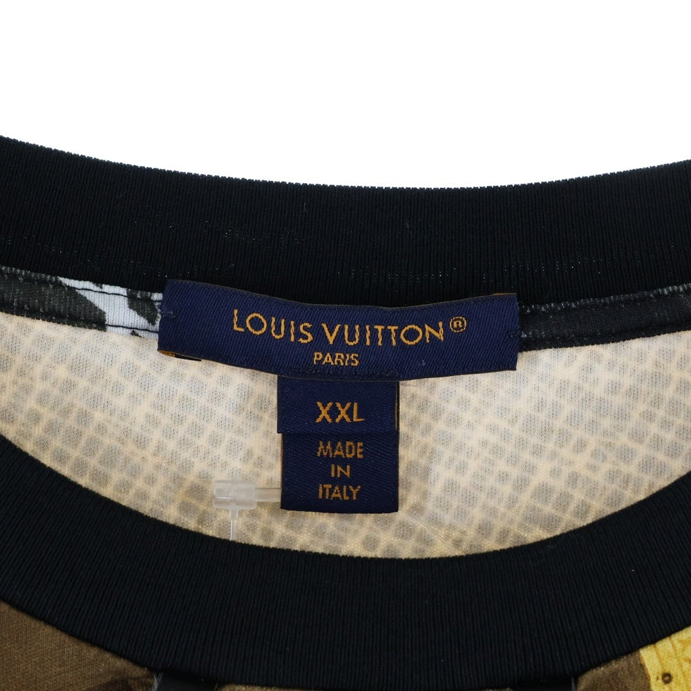LOUIS VUITTON(ルイヴィトン) 25SS トランクプリント クルーネック半袖Tシャツカットソー ブラウン RM251WB WHV FSJT82