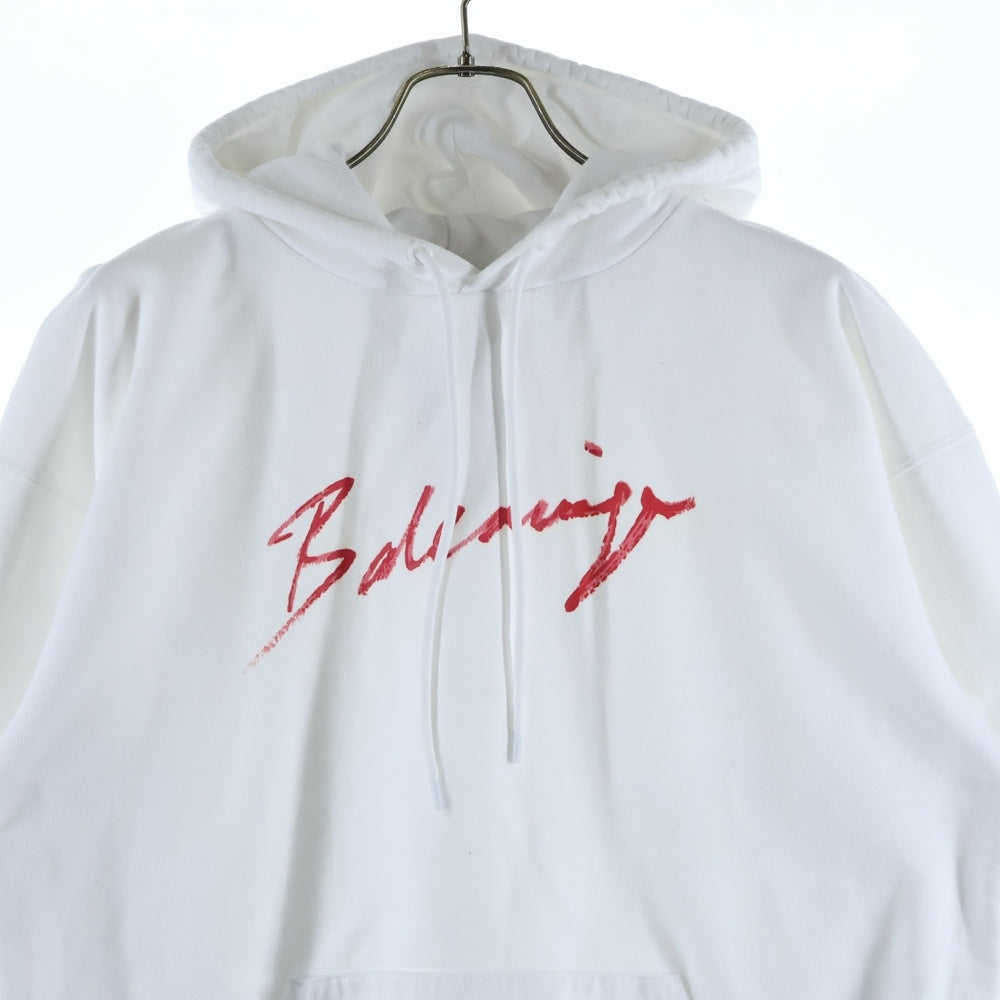 BALENCIAGA(バレンシアガ) 19AW Signature Logo Hoodie 583222 TFV64 シグネチャーロゴ プルオーバーパーカー フーディ ホワイト