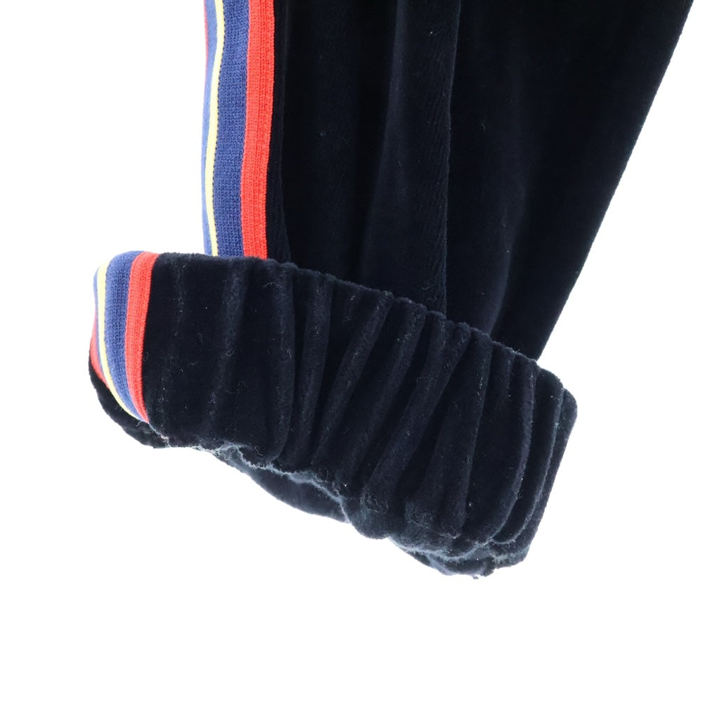 GUCCI(グッチ) 19SS Chenille Jogging Pant With Patch 572917 HJA5W バックロゴパッチ ベロア ロングパンツ トラックパンツ ブラック