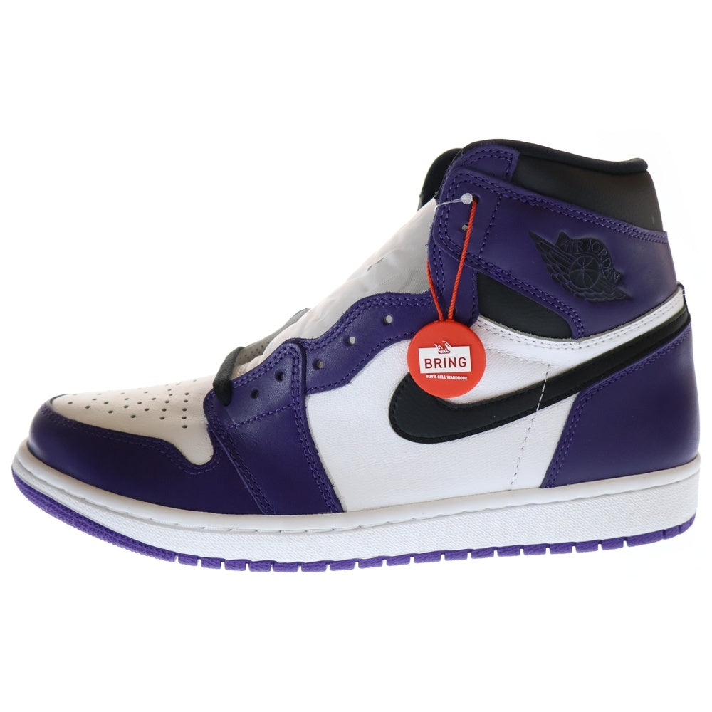 NIKE(ナイキ) AIR JORDAN 1 RETRO HIGH OG COURT PURPLE 555088-500 エアジョーダン1 コートパープル ハイカットスニーカー ホワイト/パープル US10.5/28.5cm