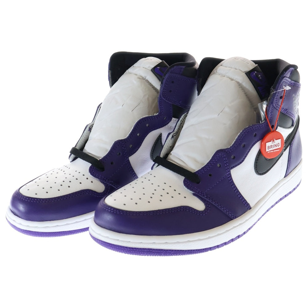 NIKE(ナイキ) AIR JORDAN 1 RETRO HIGH OG COURT PURPLE 555088-500 エアジョーダン1 コートパープル ハイカットスニーカー ホワイト/パープル US10.5/28.5cm