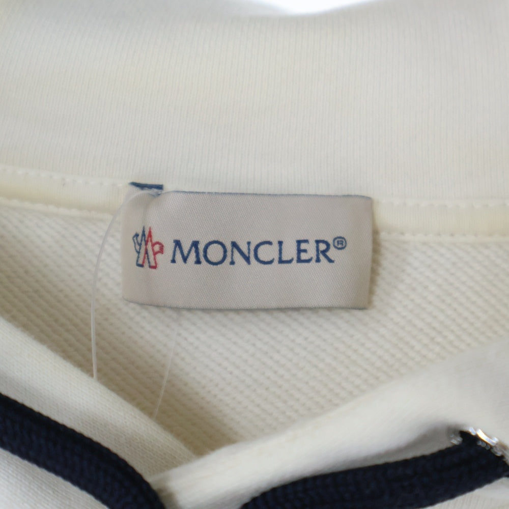 MONCLER(モンクレール) 20AW MAGLIA LOGO PULOVER ロゴデザイン プルオーバースウェットパーカー フーディ ホワイト F20918G74610