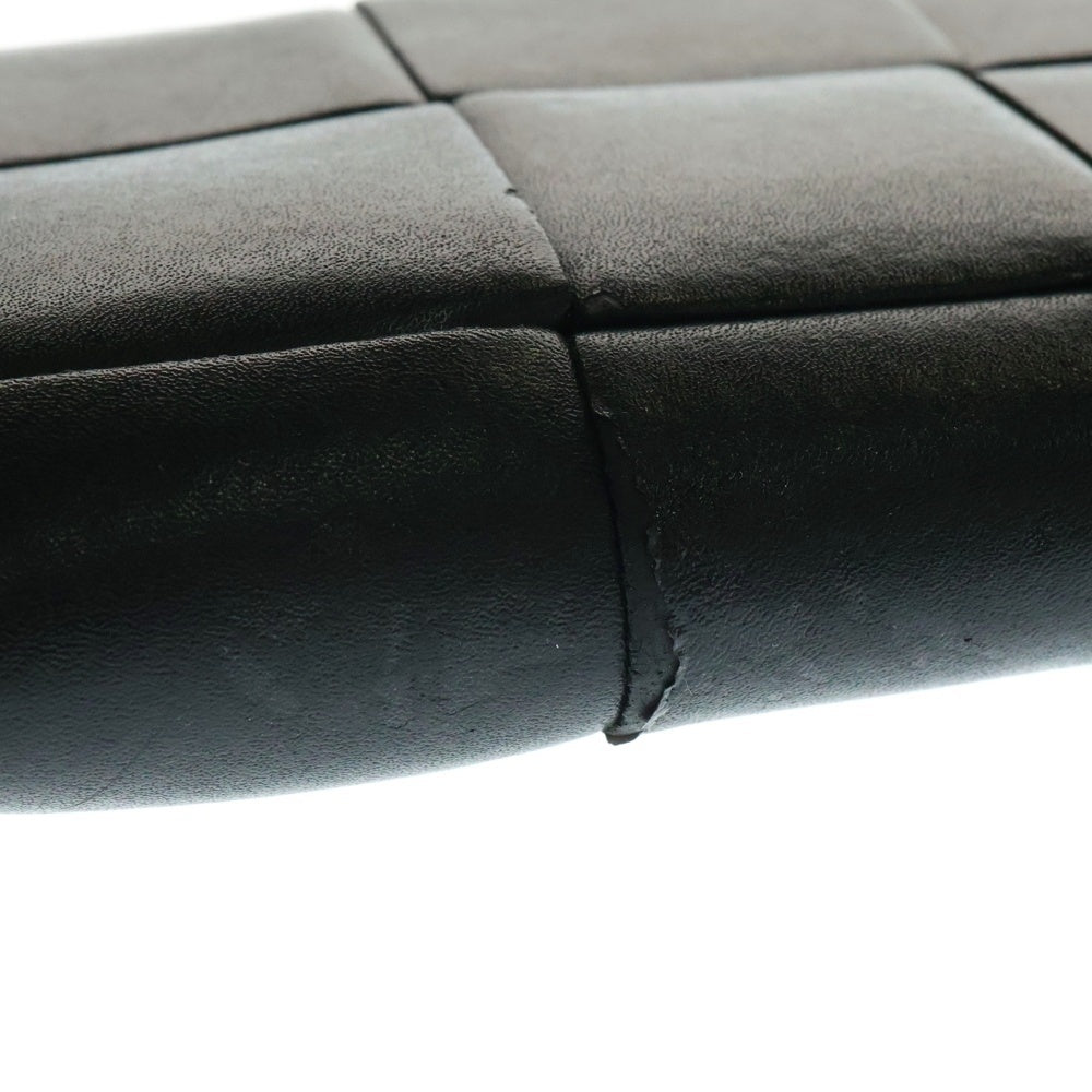 BOTTEGA VENETA(ボッテガヴェネタ) カセット マキシイントレチャート ラウンドジップロングウォレット 長財布 ブラック 748054VBWD28803