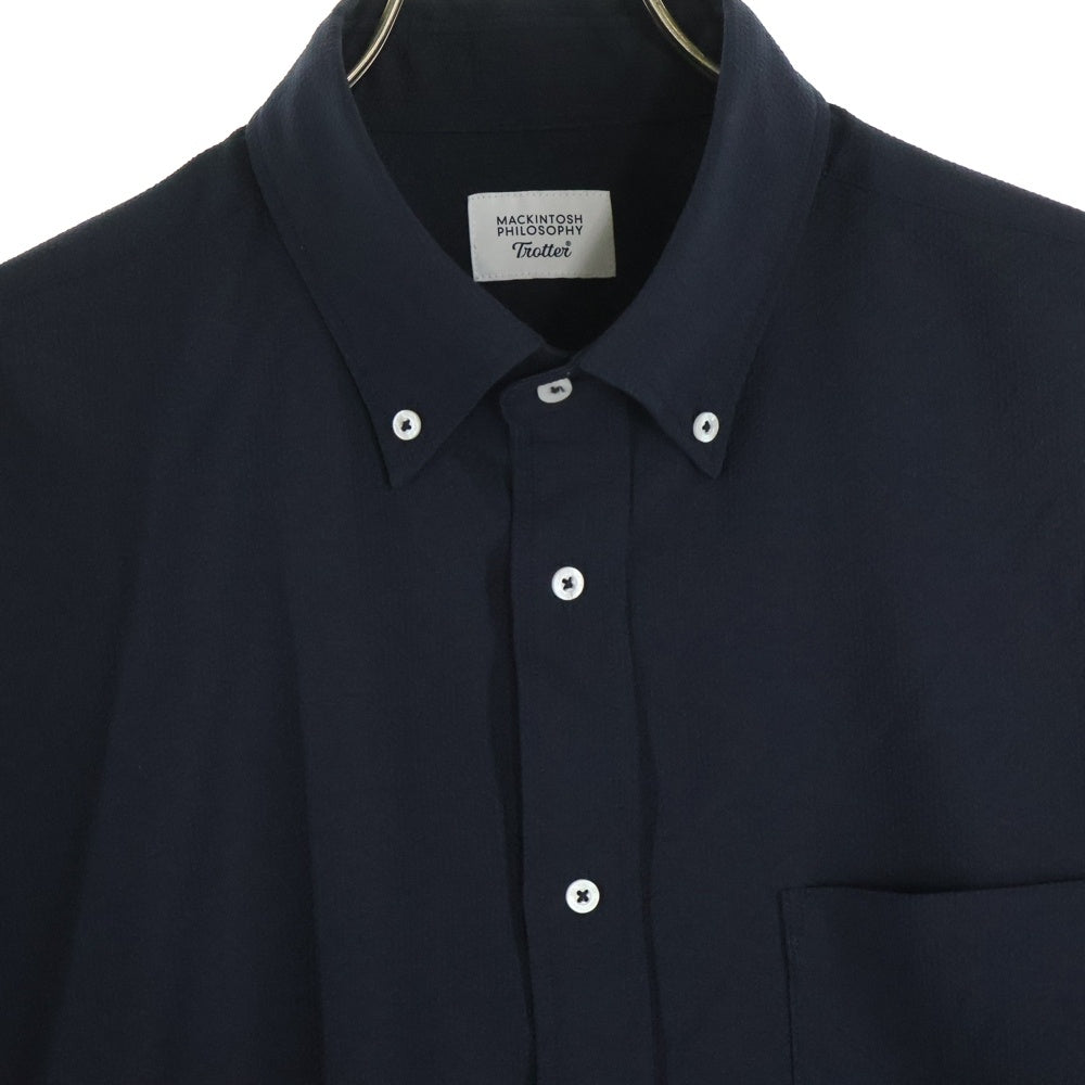MACKINTOSH PHILOSOPHY(マッキントッシュフィロソフィー) トロッタボタンダウン長袖シャツ トリコットジャージー ネイビー H1M24-116-29