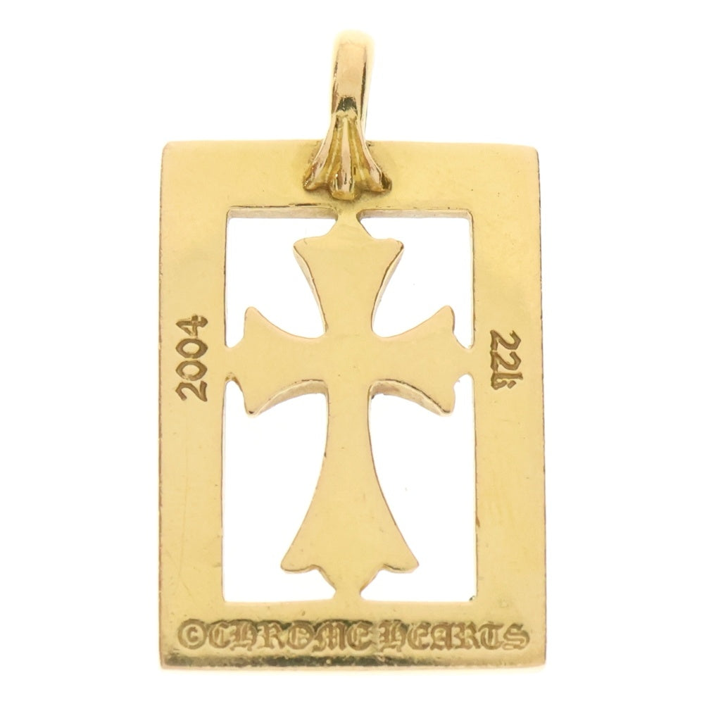 CHROME HEARTS(クロムハーツ) 22K FRMD OPN BBYFAT P/D 22K フレームドオープン ベイビーファット アフターPAVEダイヤ ゴールドネックレストップ