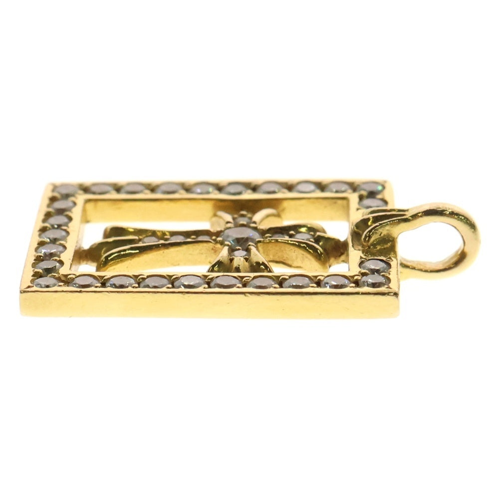 CHROME HEARTS(クロムハーツ) 22K FRMD OPN BBYFAT P/D 22K フレームドオープン ベイビーファット アフターPAVEダイヤ ゴールドネックレストップ