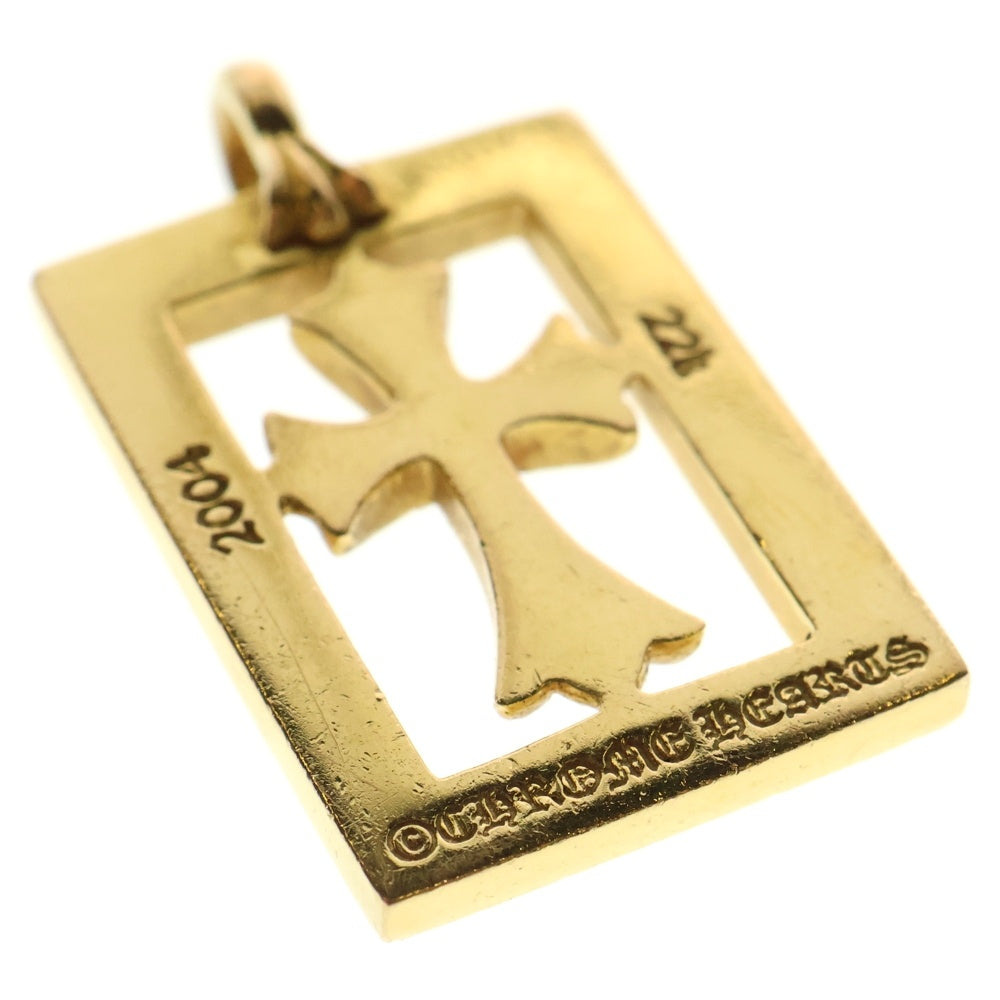 CHROME HEARTS(クロムハーツ) 22K FRMD OPN BBYFAT P/D 22K フレームドオープン ベイビーファット アフターPAVEダイヤ ゴールドネックレストップ