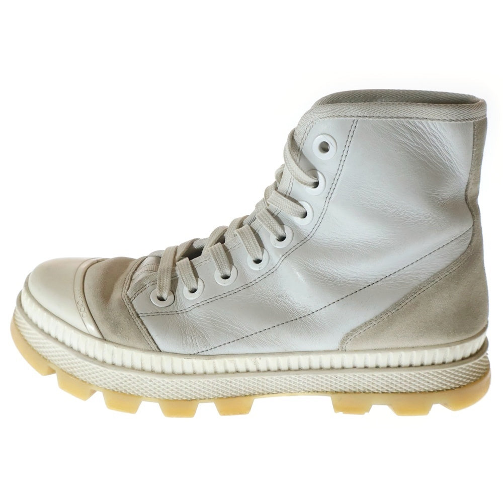 JIMMY CHOO(ジミーチュウ) レザーハイカットスニーカー ショートブーツ ホワイト J00013717941