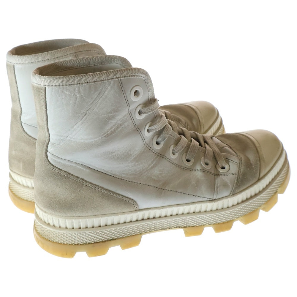 JIMMY CHOO(ジミーチュウ) レザーハイカットスニーカー ショートブーツ ホワイト J00013717941
