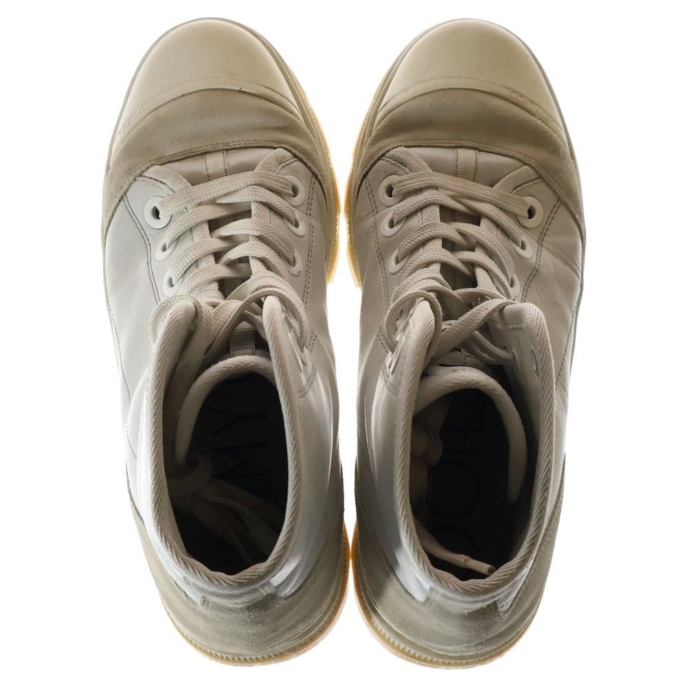 JIMMY CHOO(ジミーチュウ) レザーハイカットスニーカー ショートブーツ ホワイト J00013717941