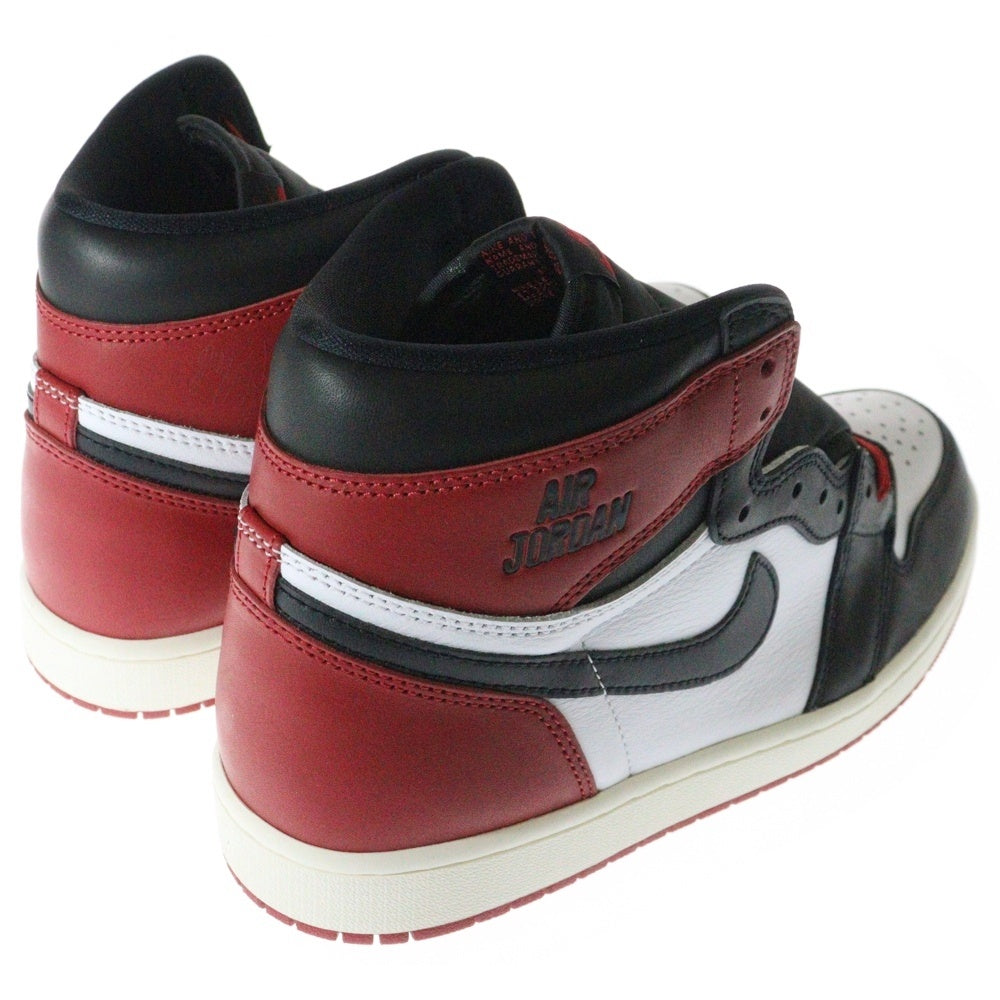 NIKE(ナイキ) AIR JORDAN 1 RETRO HIGH OG DZ5485-106 エアジョーダン1 レトロ ブラックトゥリイマジンド ハイカットスニーカー ホワイト/ブラック/レッド US9.5/27.5cm