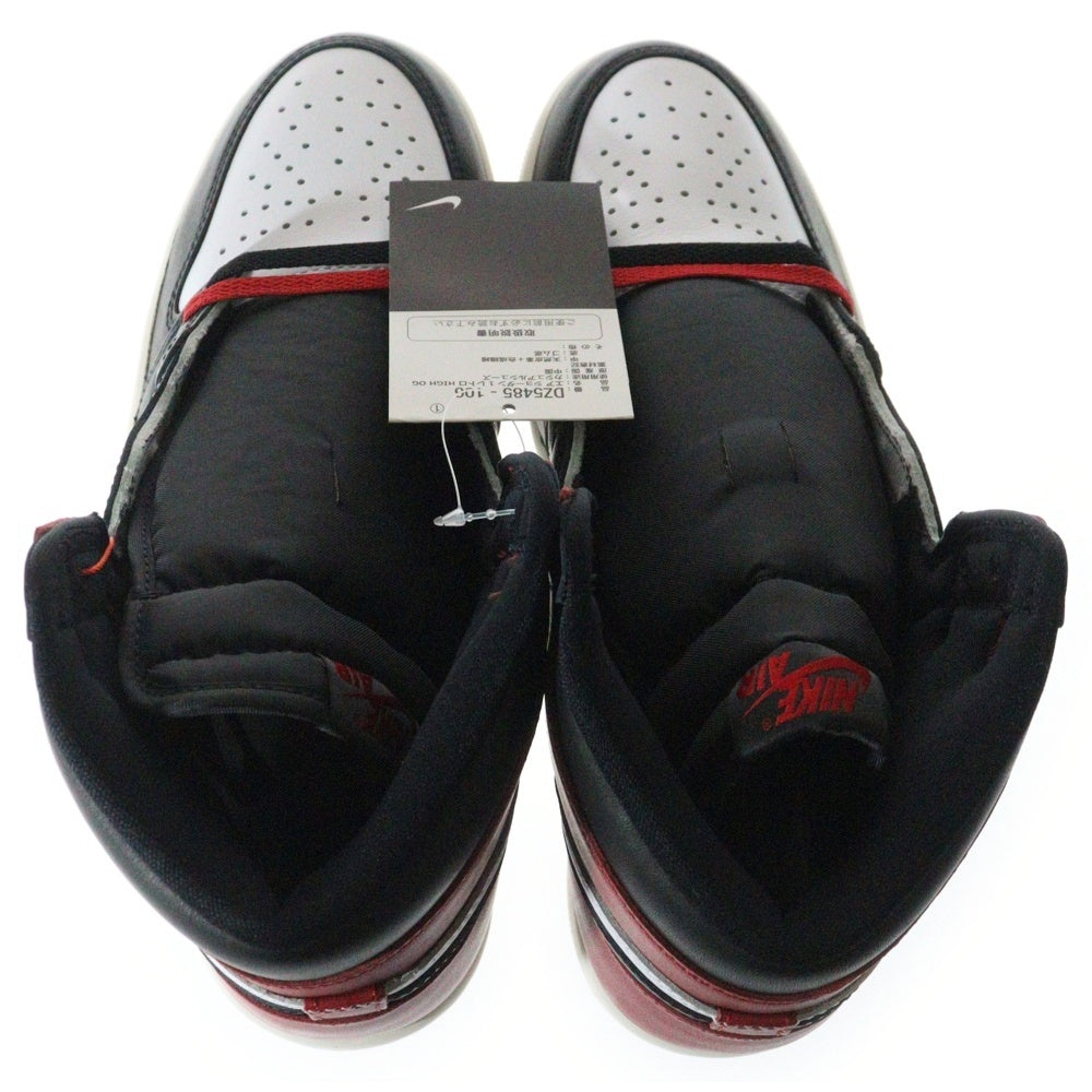 NIKE(ナイキ) AIR JORDAN 1 RETRO HIGH OG DZ5485-106 エアジョーダン1 レトロ ブラックトゥリイマジンド ハイカットスニーカー ホワイト/ブラック/レッド US9.5/27.5cm
