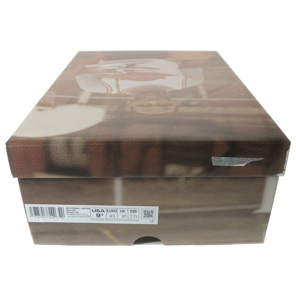 NIKE(ナイキ) AIR JORDAN 1 RETRO HIGH OG DZ5485-106 エアジョーダン1 レトロ ブラックトゥリイマジンド ハイカットスニーカー ホワイト/ブラック/レッド US9.5/27.5cm
