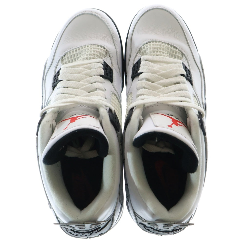 NIKE(ナイキ) 【観賞用 2015年製】 AIR JORDAN 4 RETRO OG WHITE CEMENT エアジョーダン 4 レトロ ホワイトセメント ハイカットスニーカー US10/28cm 840606-192