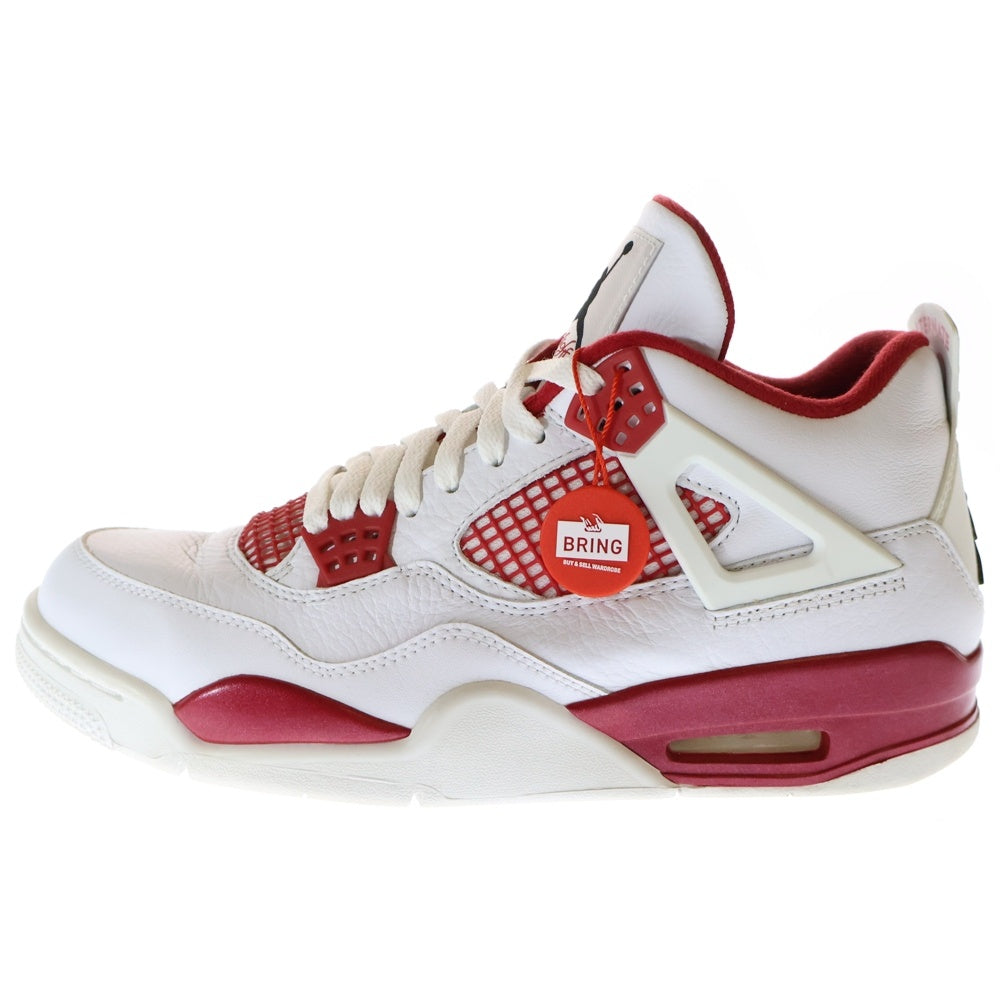 NIKE(ナイキ) AIR JORDAN 4 RETRO ALTERNATE 89 308497-106 エアジョーダン4 ハイカットスニーカー シューズ ホワイト/レッド US9.5/27.5cm