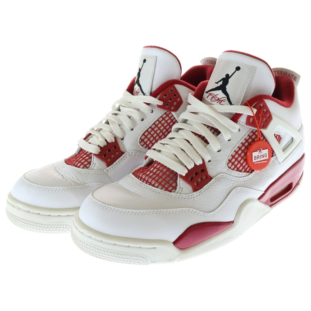 NIKE(ナイキ) AIR JORDAN 4 RETRO ALTERNATE 89 308497-106 エアジョーダン4 ハイカットスニーカー シューズ ホワイト/レッド US9.5/27.5cm