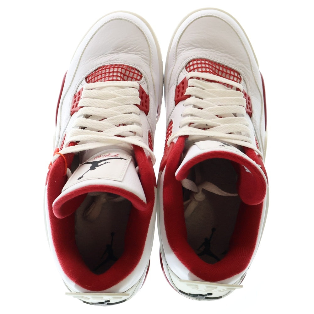 NIKE(ナイキ) AIR JORDAN 4 RETRO ALTERNATE 89 308497-106 エアジョーダン4 ハイカットスニーカー シューズ ホワイト/レッド US9.5/27.5cm