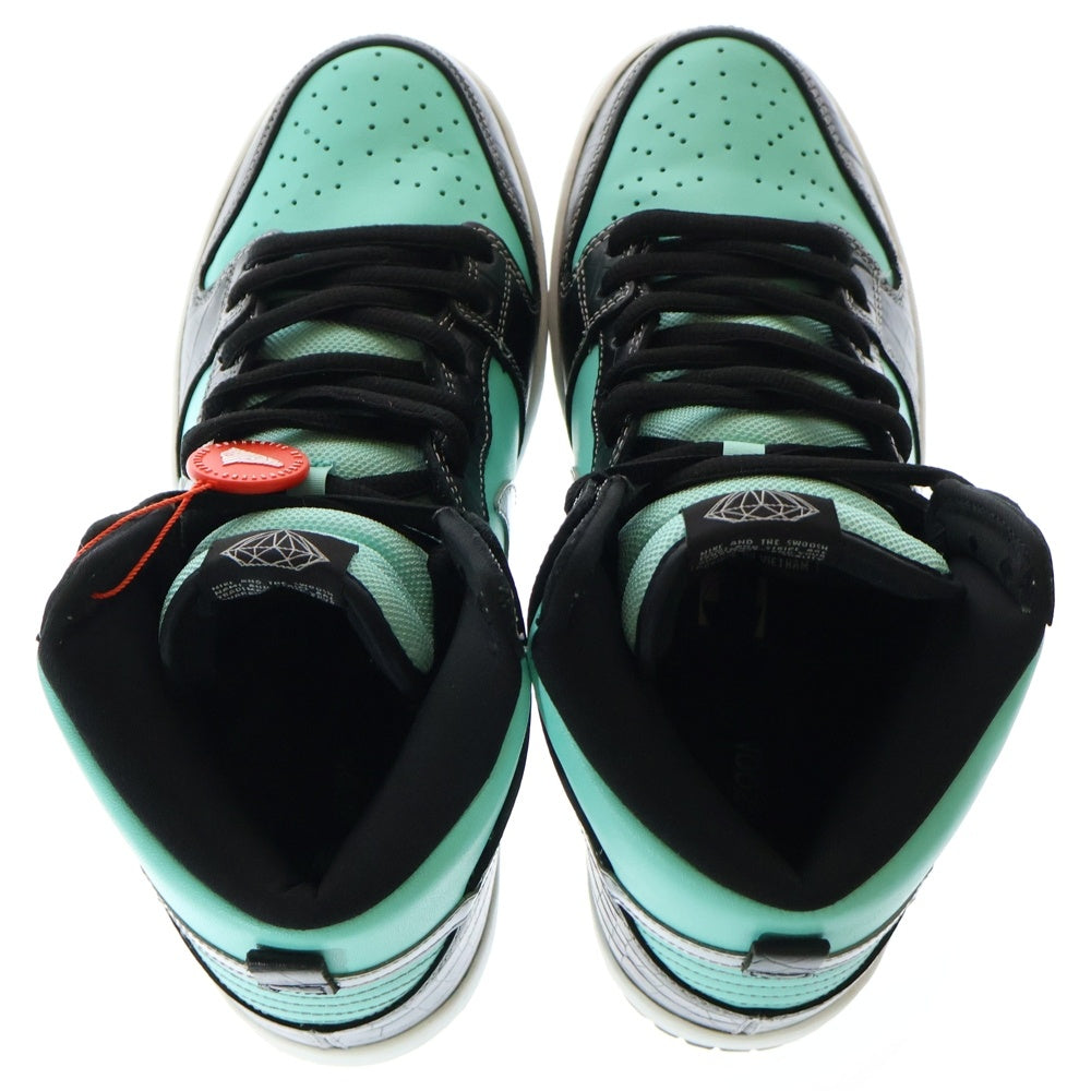 NIKE SB(ナイキエスビー) ×Diamond Supply Dunk High Tiffany 653599-400 ダイヤモンドサプライ ダンクハイ ハイカットスニーカー シューズ ブルー US9.5/27.5cm