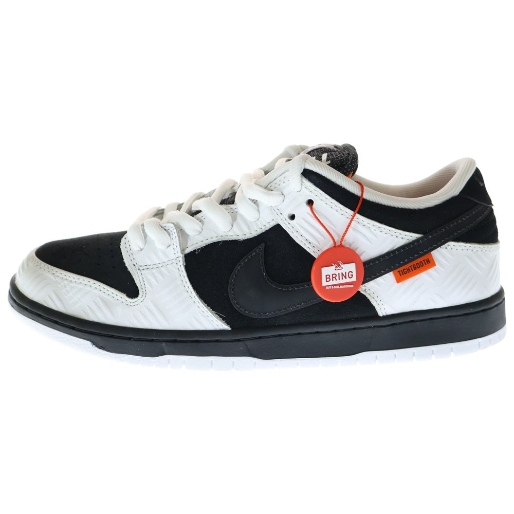 NIKE SB(ナイキエスビー) ×TIGHTBOOTH DUNK LOW PRO QS BLACK AND WHITE タイトブース ダンク プロ ブラック アンド ホワイト ローカットスニーカー US10.5/28.5cm FD2629-100