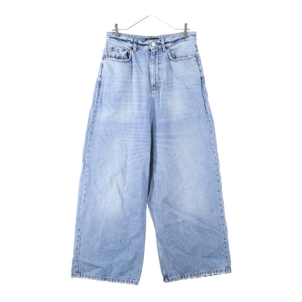 BALENCIAGA(バレンシアガ) ダメージ加工バギーワイドデニムパンツ ジーンズ インディゴ 697886 THW25