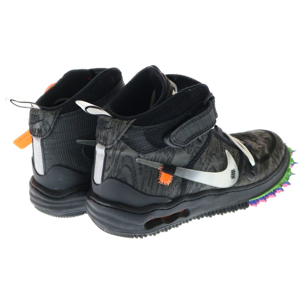 NIKE(ナイキ) ×Off-White AIR FORCE 1 MID DO6290-001 オフホワイト エアフォース1 ミッドカットスニーカー ブラック US10/28cm