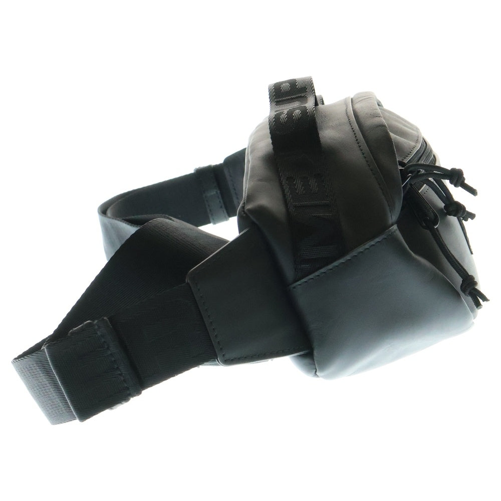 SUPREME(シュプリーム) 23AW Leather Waist Bag レザーウエストバッグ ボディバッグ ブラック