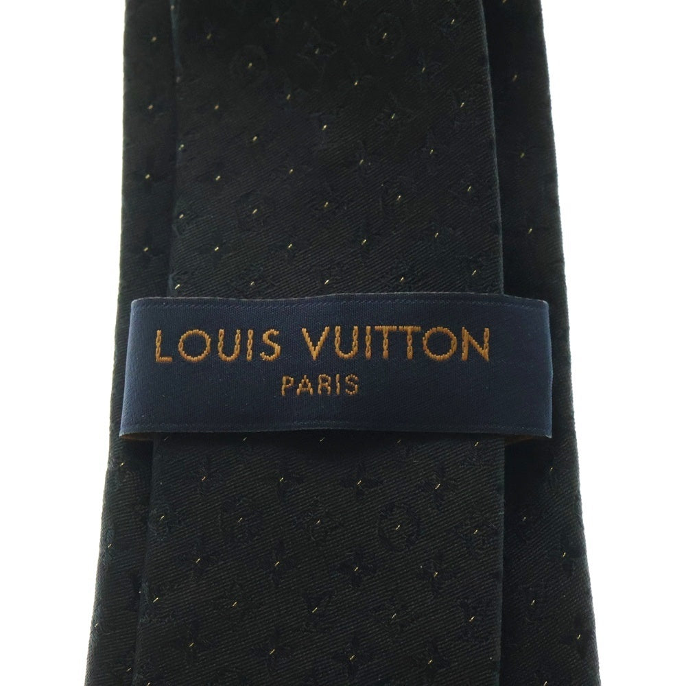 LOUIS VUITTON(ルイヴィトン) モノグラム シルク混 ネクタイ ブラック M75294