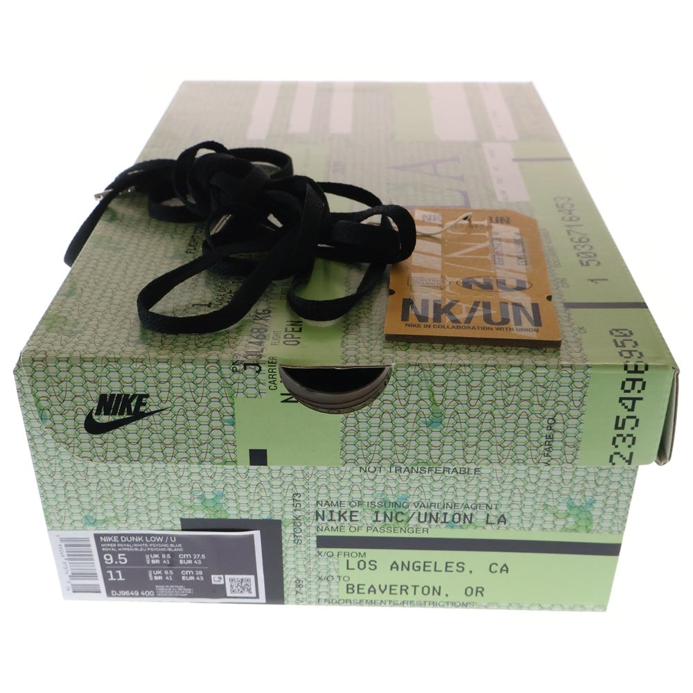 NIKE(ナイキ) ×UNION DUNK LOW DJ9649-400 ユニオン ダンク ローカットスニーカー シューズ ブルー US9.5/27.5cm